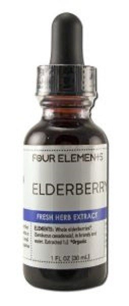Four Elements Organic Herbals Elderberry Tincture 1 oz Liquid