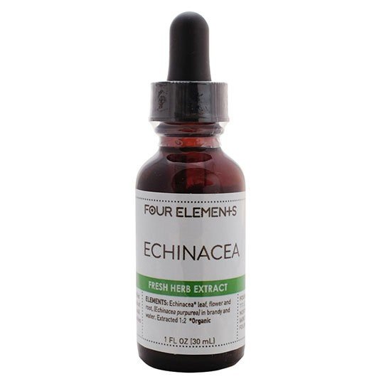 Four Elements Organic Herbals Echinacea Herb Tincture 1 oz Liquid