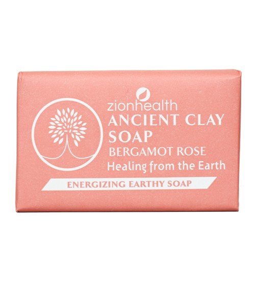 Zion Health Clay Soap Good Bergamot Rose 6 oz Bar Soap