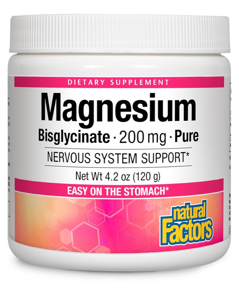 Natural Factors Magnesium Bisglycinate 200 mg 4.2 oz Powder