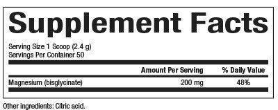 Natural Factors Magnesium Bisglycinate 200 mg 4.2 oz Powder
