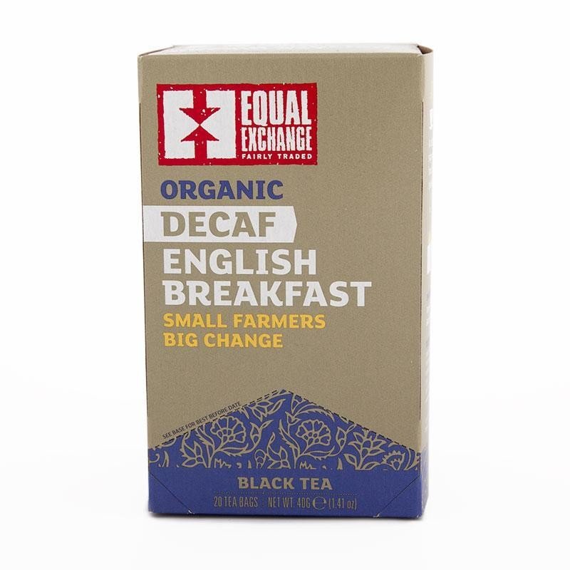 Equal Exchange Organic Decaf English Breakfast Tea 20 Bags Box