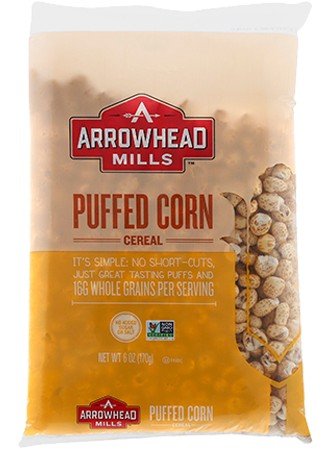 Arrowhead Mills Natural Puffed Corn Cereal 6 oz Bag