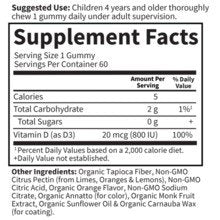 Garden of Life Kids Organic Vitamin D3 Orange 60 Gummy