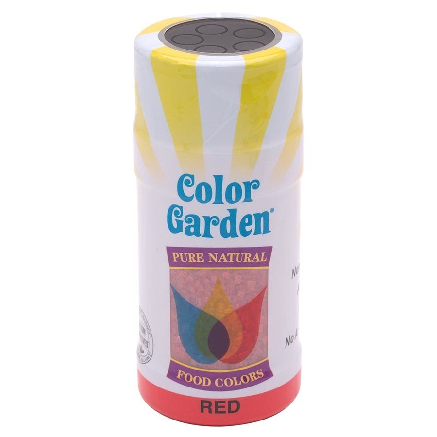 Color Garden Red Natural Sugar Crystals 3 oz Container