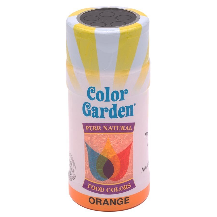 Color Garden Orange Natural Sugar Crystals 3 oz Container