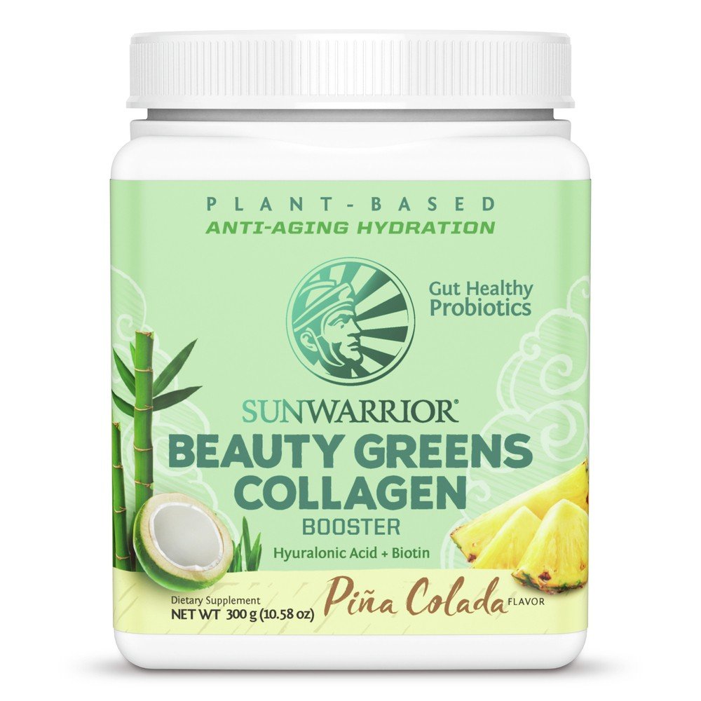 Sunwarrior Beauty Greens Collagen Booster Pina Colada 300 g (10.58 oz) Powder