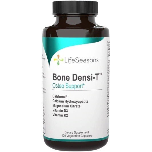 Bone Densi-T | Life Seasons | Osteo Support | Calzbone | Calcium Hydroxyapatite | Magnesium Citrate | Vitamin D3 | Vitamin K2 | Dietary Supplement | 120 VegCaps | Capsules | VitaminLife