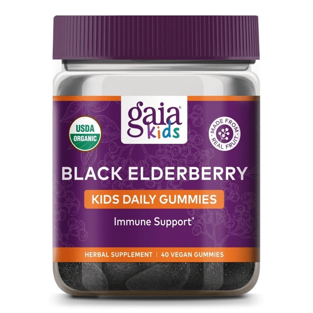 Gaia Herbs GaiaKids Black Elderberry Kids Daily Gummies 40 Gummy