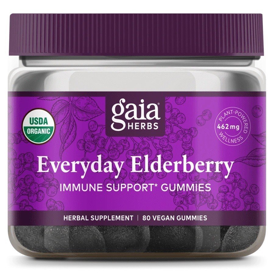 Gaia Herbs Everyday Elderberry Gummies 80 Gummy