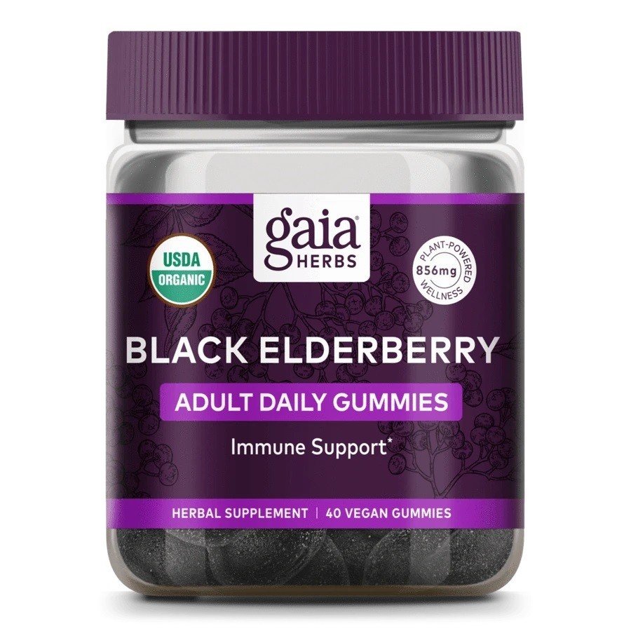 Gaia Herbs Black Elderberry Adult Daily Gummies 40 Gummy