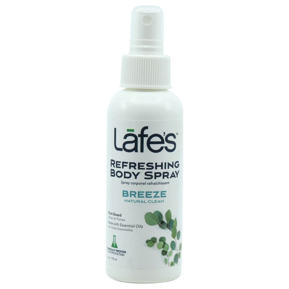 Lafe's Natural Bodycare Refreshing Body Spray Breeze Natural Clean 4 oz Liquid