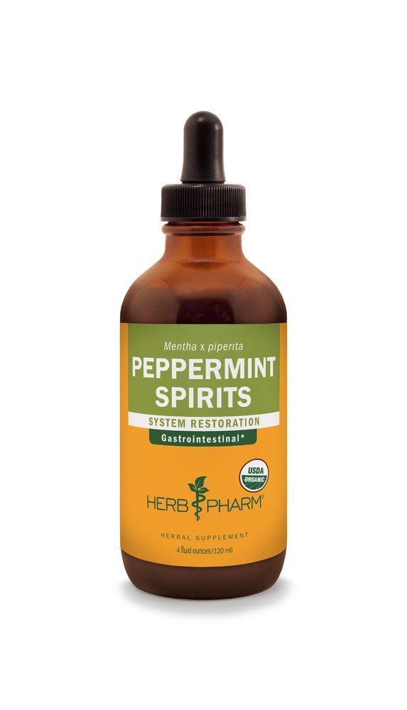 Peppermint Spirits | Herb Pharm | Gastrointestinal | USDA Organic | Herbal Supplement | 4 fluid ounces Liquid | VitaminLife