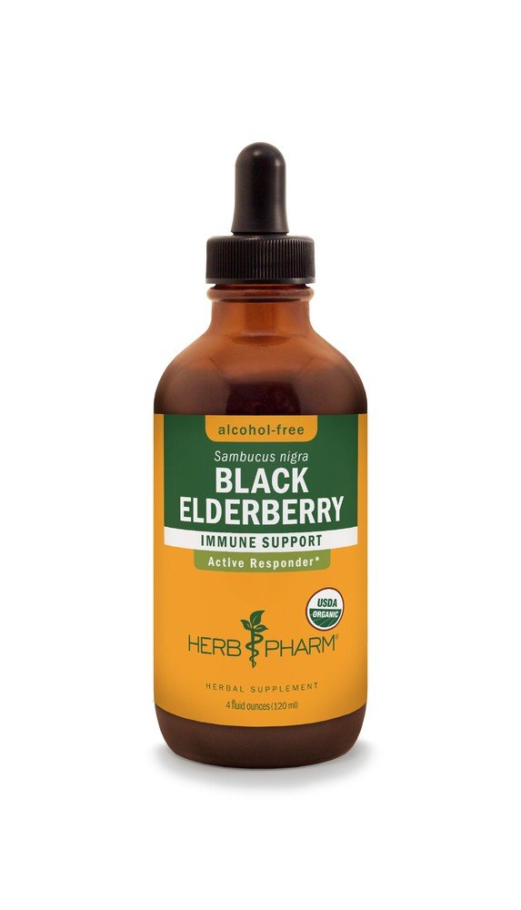 Herb Pharm Black Elderberry Alcohol Free 4 oz Liquid