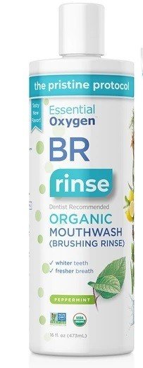 Essential Oxygen Organic Mouthwash (Brushing Rinse) Peppermint 16 oz Liquid