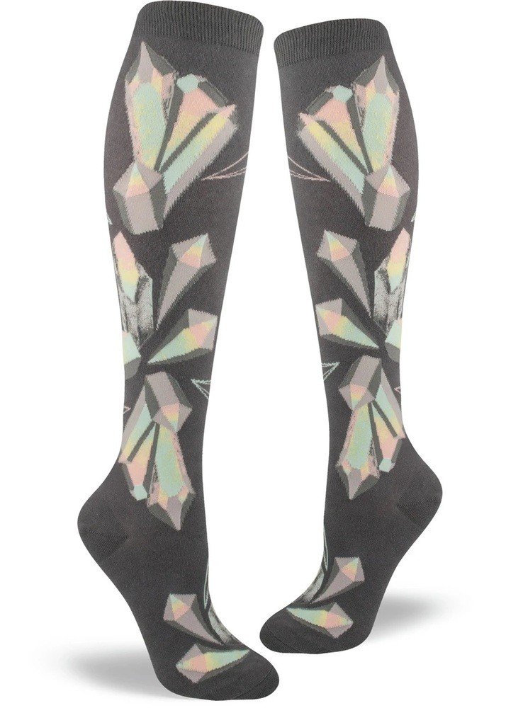 ModSocks Crystals Women&#39;s Knee Socks - Iron 1 Pair Pack
