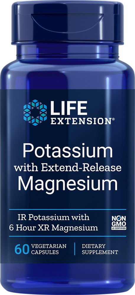 Life Extension Potassium with Extend-Release Magnesium 60 VegCap