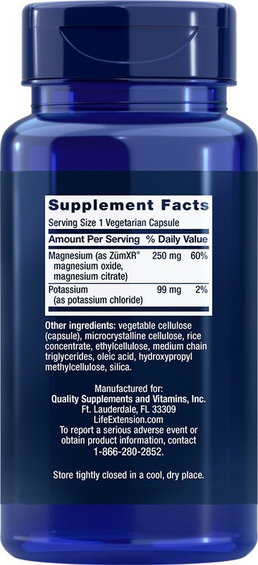 Life Extension Potassium with Extend-Release Magnesium 60 VegCap