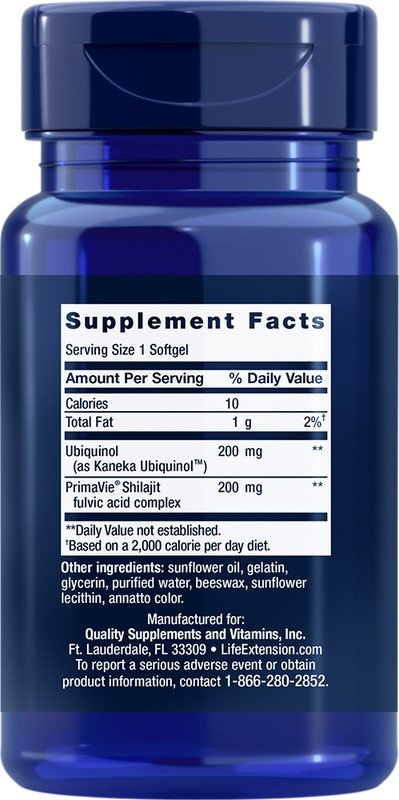 Life Extension Super Ubiquinol CoQ10 with Enhanced Mitochondrial Support 200 mg 30 Softgel