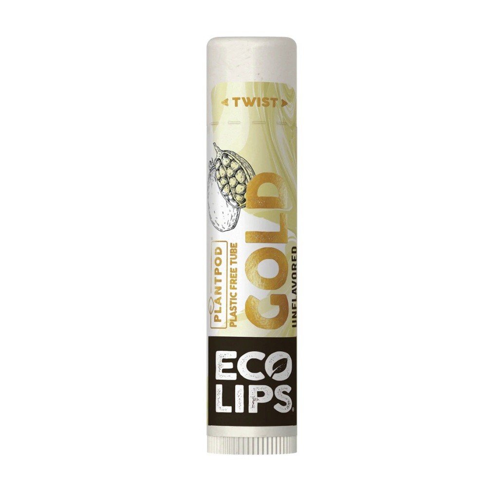 Specialty Gold | Eco Lips | Baobab Seed Oil | Unflavored | Lip Balm | 0.15 ounce | Chapstick | VitaminLife