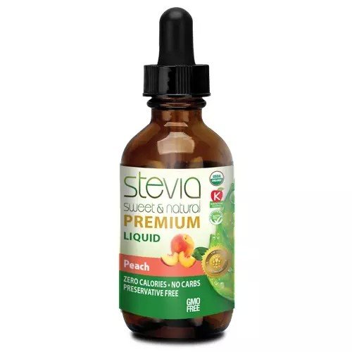 Stevia International Stevia Sweet &amp; Natural Peach 1 oz Liquid