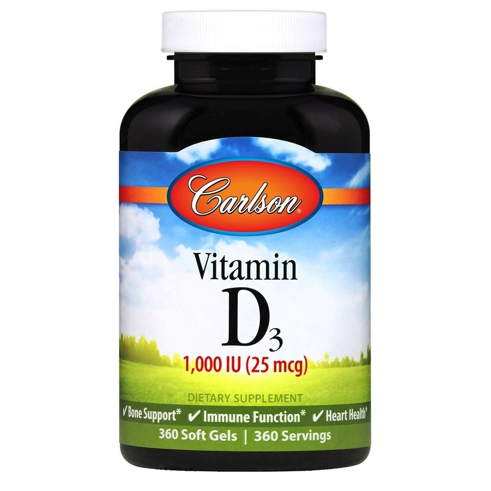 Carlson Laboratories Vitamin D3 1,000 IU (25 mcg) 360 Softgel