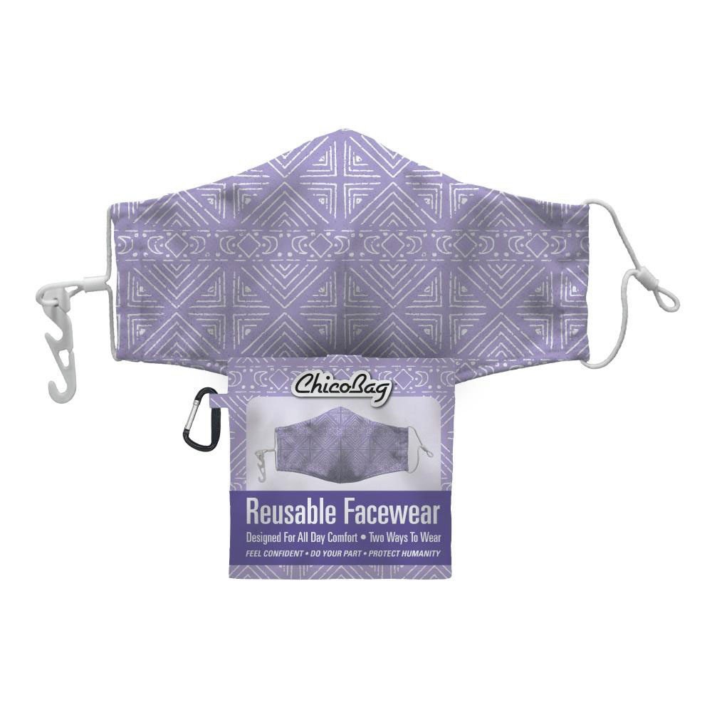 ChicoBag Adjustable Washable Face Mask with Storage Pouch Lavender Moon 1 Container