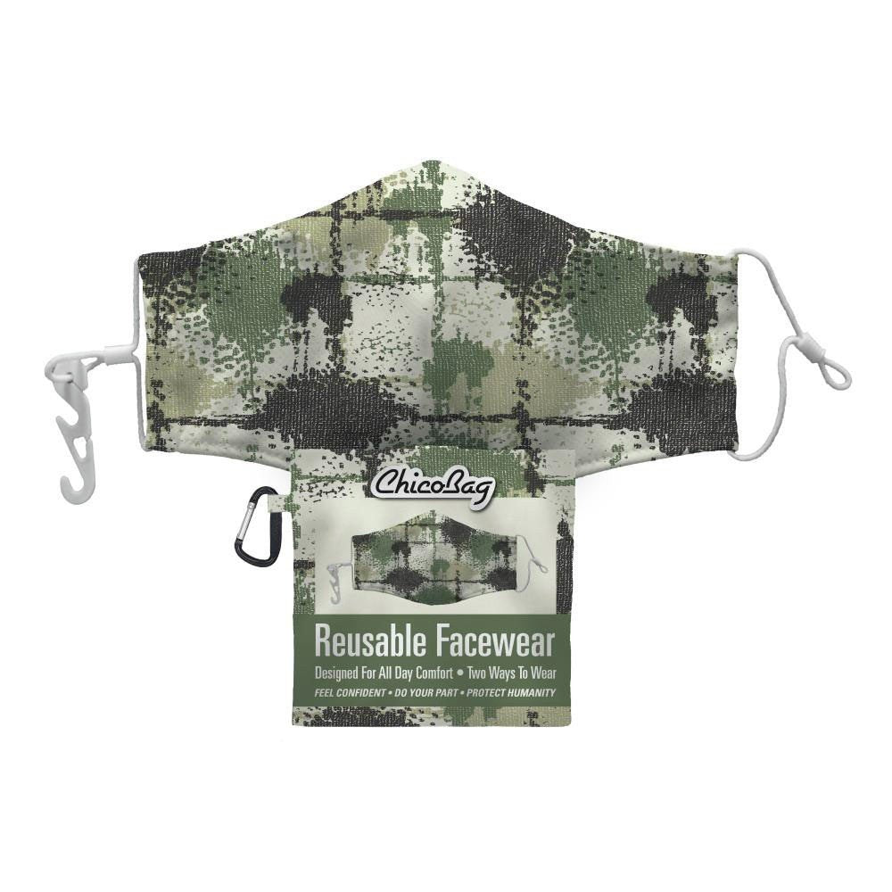 ChicoBag Adjustable Washable Face Mask with Storage Pouch Camo Splatter 1 Container
