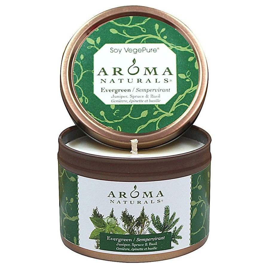 Aroma Naturals Travel Tins Candle Evergreen 1 Container