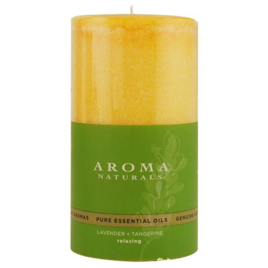 Aroma Naturals Pillar Candle Relaxing Tangerine 1 Container