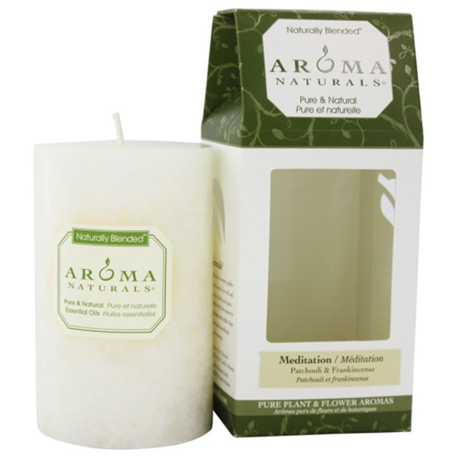Aroma Naturals Pillar Candle Meditation White 1 Container
