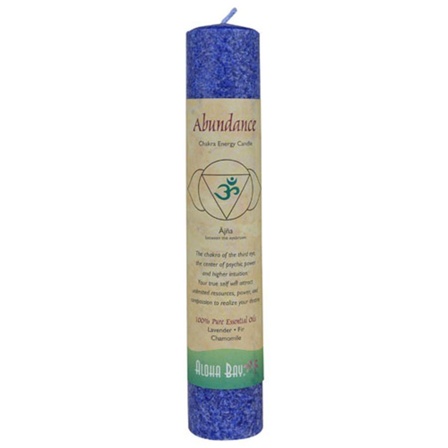 Aloha Bay Chakra Pillar Candle Abundance Indigo 1 Candle