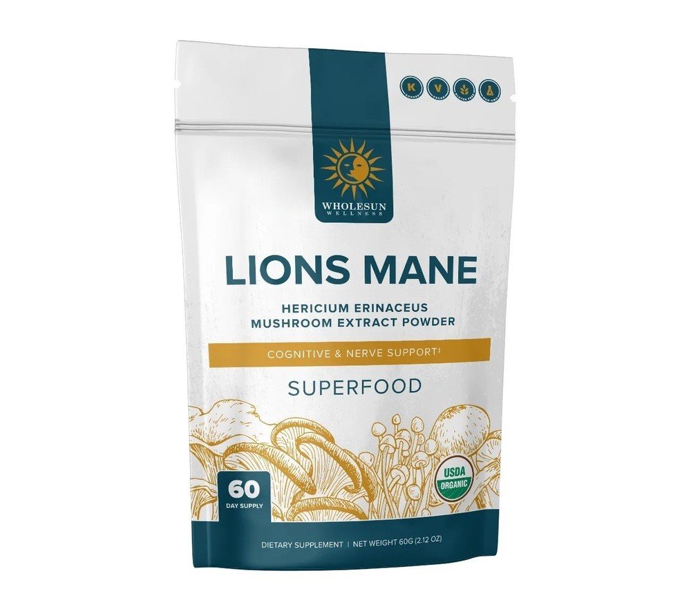 WholeSun Wellness Lion&#39;s Mane 60 g (2.12 oz) Powder