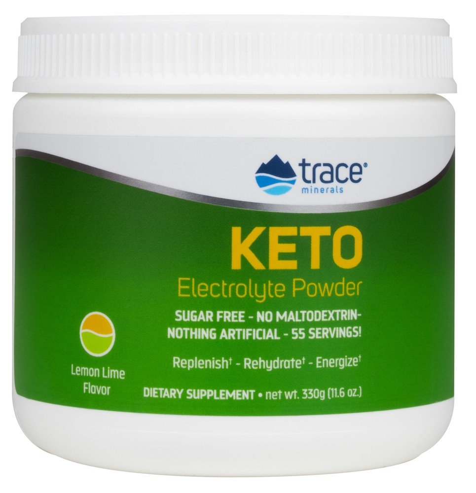 Trace Minerals KETO Electrolyte Powder - Lemon Lime 330g (11.6 oz) Powder