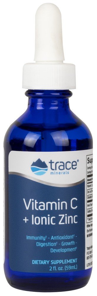 Trace Minerals Liquid Ionic Vitamin C + Ionic Zinc 2 oz Liquid