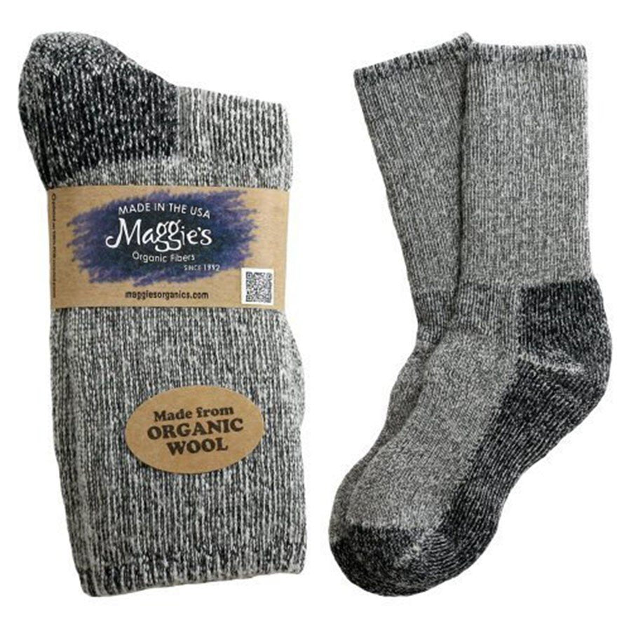 Maggie's Organics Killington Mountain Hiker Socks Black 1 Pair Pack