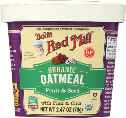 Bobs Red Mill Organic Oatmeal Fruit & Seed 2.47 oz Container