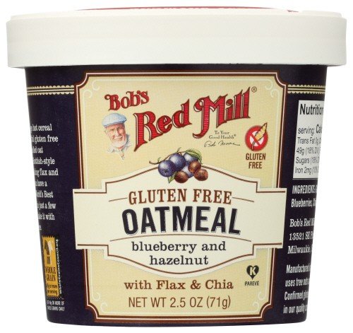 Bobs Red Mill Gluten Free Oatmeal Blueberry Hazelnut 2.5 oz Container