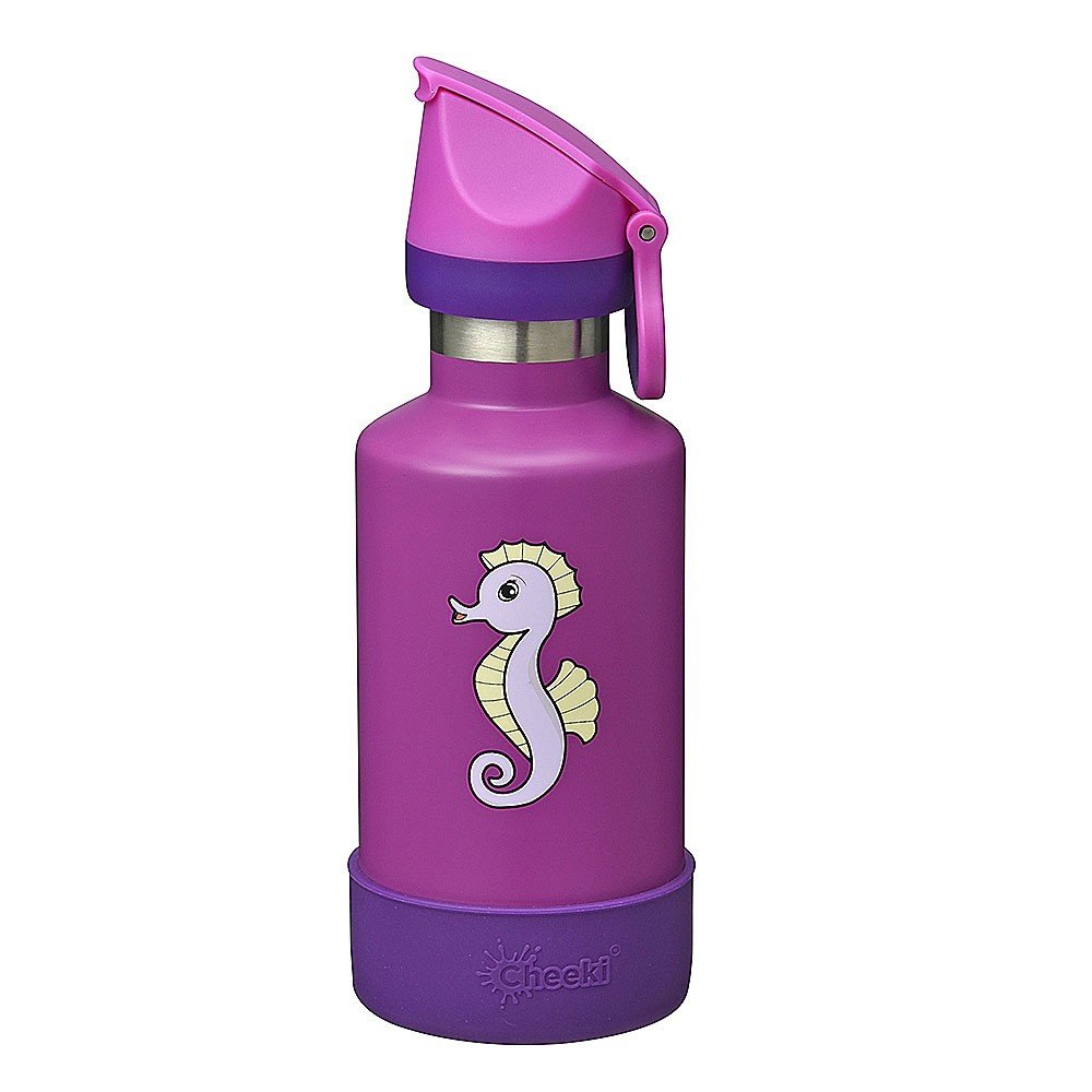 Cheeki Insulated Stainsteel Kids Bottle Seahorse 13 oz Container