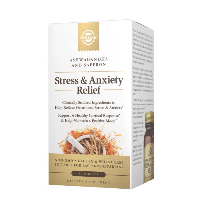 Stress & Anxiety Relief | Ashwagandha | Saffron | Cortisol Response | Positive Mood Maintenance | Non GMO | Gluten Free | Wheat Free | Lacto-Vegetarian | Dietary Supplement | 30 Tablets | VitaminLife