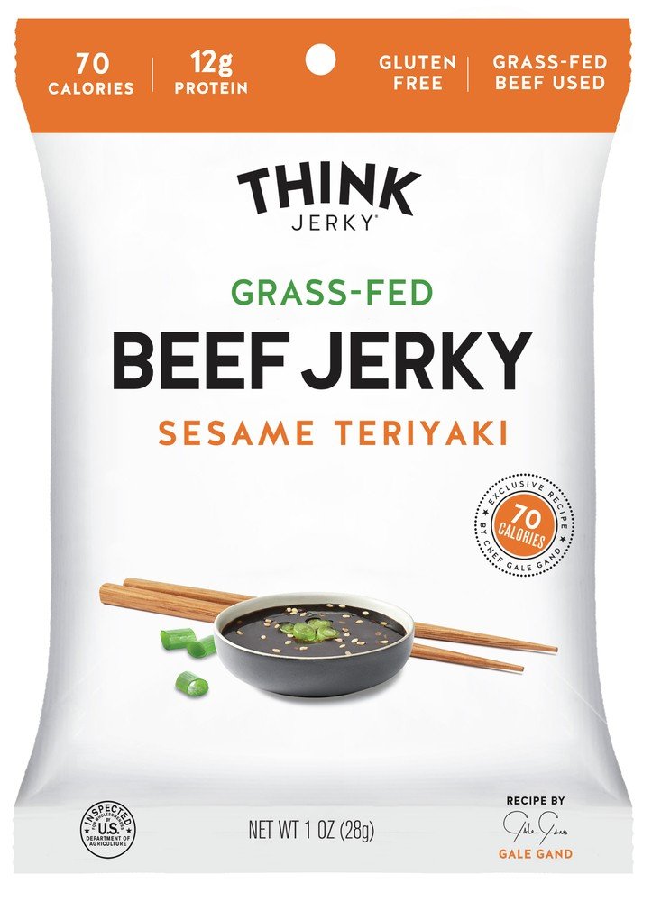 Think Jerky Sesame Teriyaki 100% Grass-Fed Beef Jerky 1 oz Bag