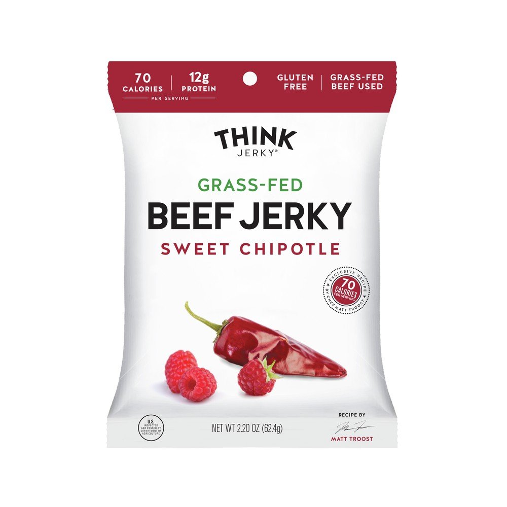 Think Jerky Sweet Chipotle 100% Grass-Fed Beef Jerky 2.20 oz Bag