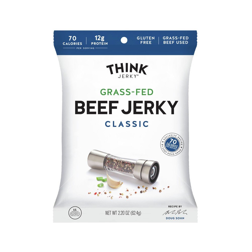 Think Jerky Classic 100% Grass-Fed Beef Jerky 2.20 oz Bag