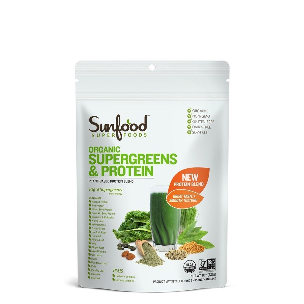 Sunfood Supergreens &amp; Protein 8 oz Bag