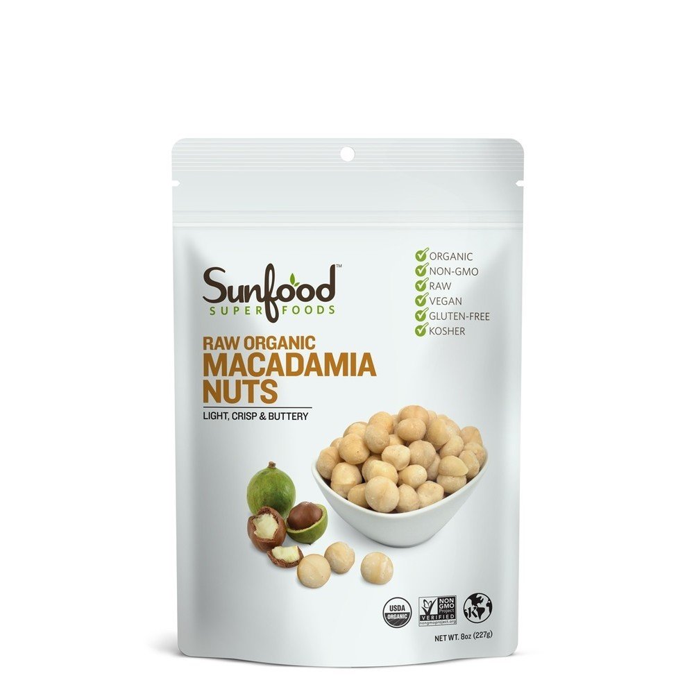 Sunfood Macadamia Nuts 8 oz Bag
