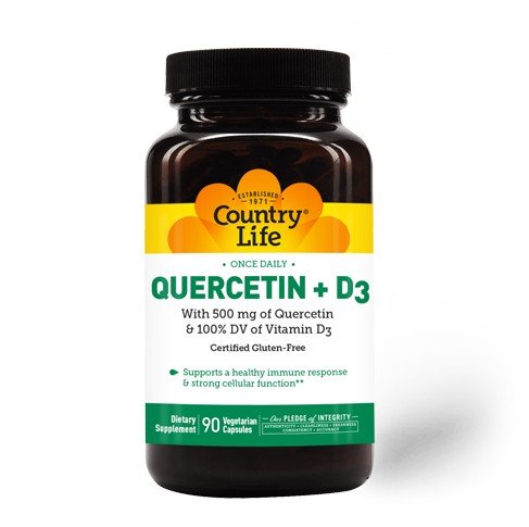 Country Life Quercetin+D3 90 VegCap