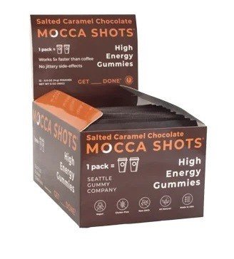 Seattle Gummy Company Mocca Shots Salted Caramel-Box 12 (.5 oz) Packs Box