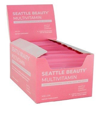 Seattle Gummy Company Seattle Beauty Multi-Vitamin Melon-Box 12 (.5 oz) Packs Box