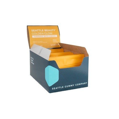 Seattle Gummy Company Seattle Beauty Turmeric & Ginger Golden Glow-Box 12 (.5 oz) Packs Box