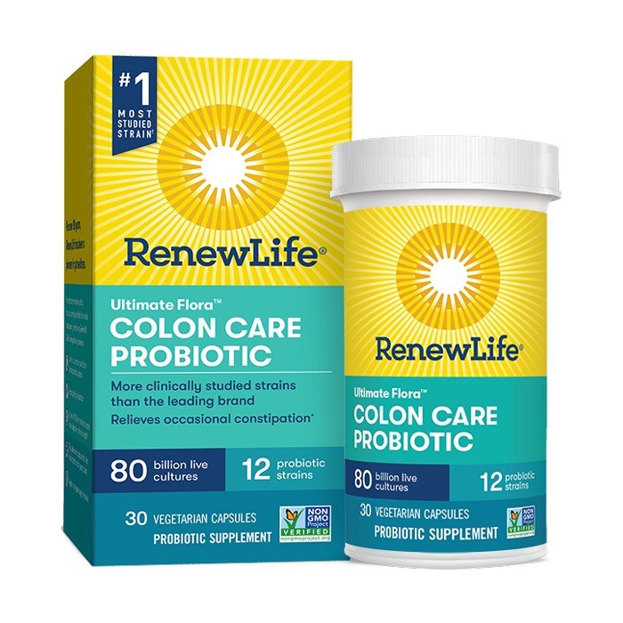 Renew Life Ultimate Flora Colon Care Probiotic 80 Billion 30 VegCap